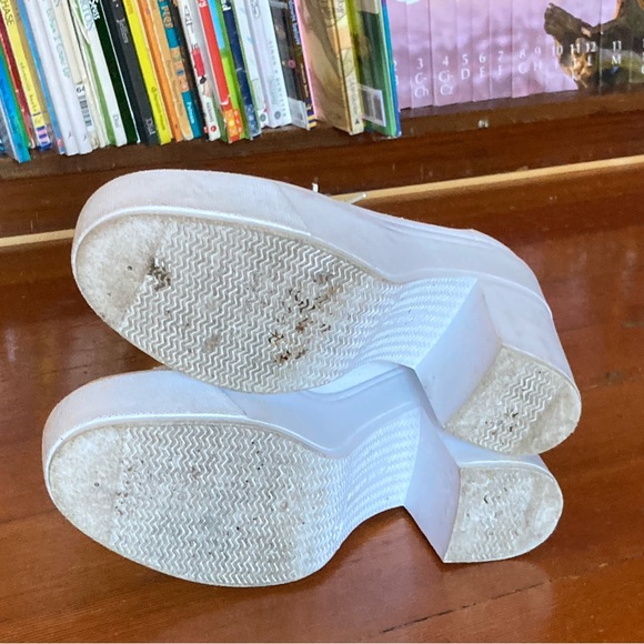 Shelly’s London Funcluo Platform Sneakers White Canvas 39 8 7.5 8.5 Shellys - Picture 11 of 16